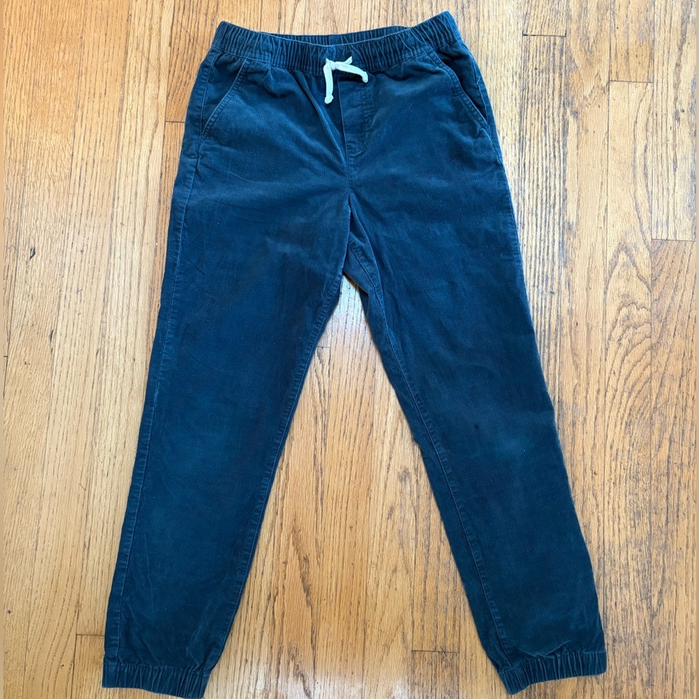 Janie & Jack steel blue corduroy jogger pants, size 12